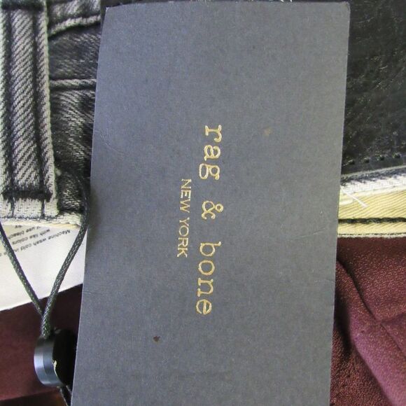 Rag & Bone Maya High-Rise Zeus Slim Fit Ankle Dark Grey Women's Jeans SZ 32 - Picture 9 of 9